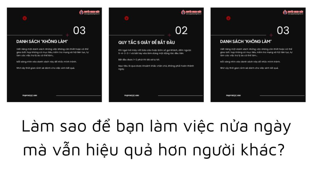 Lam sao de ban lam viec nua ngay ma van hieu qua hon nguoi khac 1 1