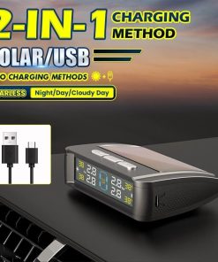 Review Soarfly Cảm Biến Áp Suất Lốp ô tô TPMS không dây dùng tấm pin mặt trời màn hình LCD có USB và 4 cảm biến 2 images upload woo2F299d23e35f19570934d87d378cbc69d6