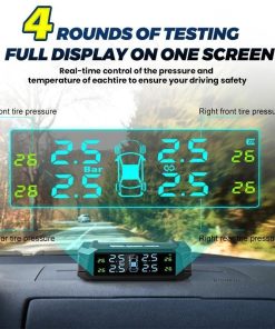 Review Soarfly Cảm Biến Áp Suất Lốp ô tô TPMS không dây dùng tấm pin mặt trời màn hình LCD có USB và 4 cảm biến 3 images upload woo2F7ac8ada318af851e8a07bc487bab0b13