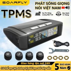 Review Soarfly Cảm Biến Áp Suất Lốp ô tô TPMS không dây dùng tấm pin mặt trời màn hình LCD có USB và 4 cảm biến Review Soarfly Cảm Biến Áp Suất Lốp ô tô TPMS không dây dùng tấm pin mặt trời màn hình LCD có USB và 4 cảm biến
