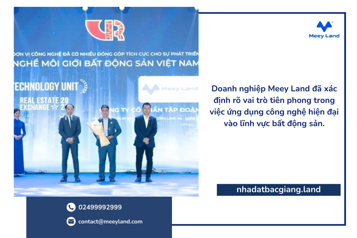 Doanh nghiệp Meey Land đã xác định rõ vai trò tiên phong trong việc ứng dụng công nghệ hiện đại vào lĩnh vực bất động sản.