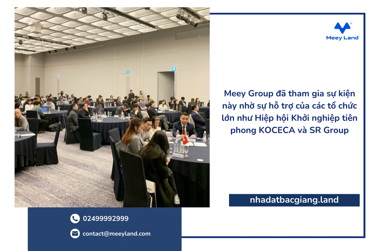 Meey Group đã tham gia sự kiện này nhờ sự hỗ trợ của các tổ chức lớn như Hiệp hội Khởi nghiệp tiên phong KOCECA và SR Group