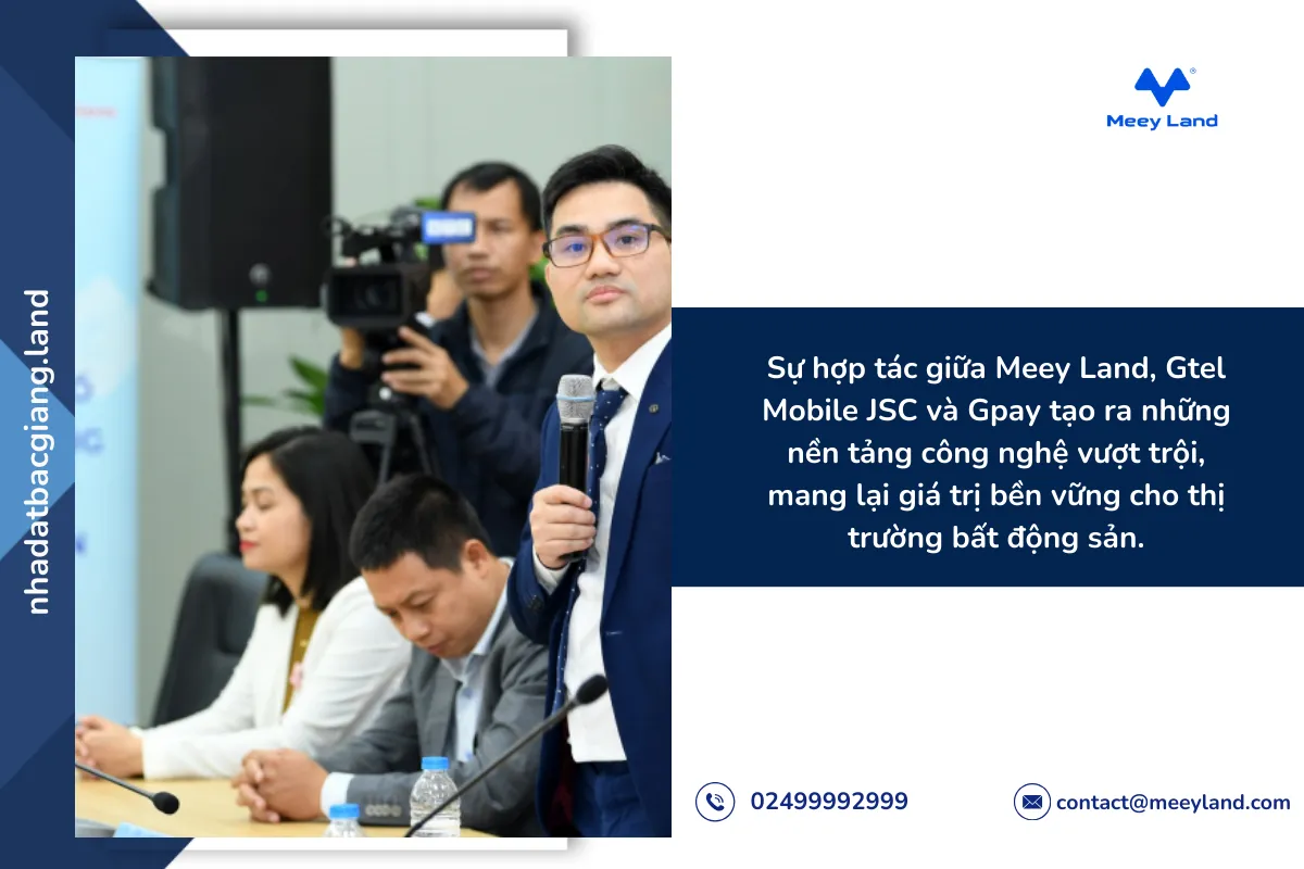 Sự hợp tác giữa Meey Land, Gtel Mobile JSC và Gpay tạo ra những nền tảng công nghệ vượt trội, mang lại giá trị bền vững cho thị trường bất động sản.