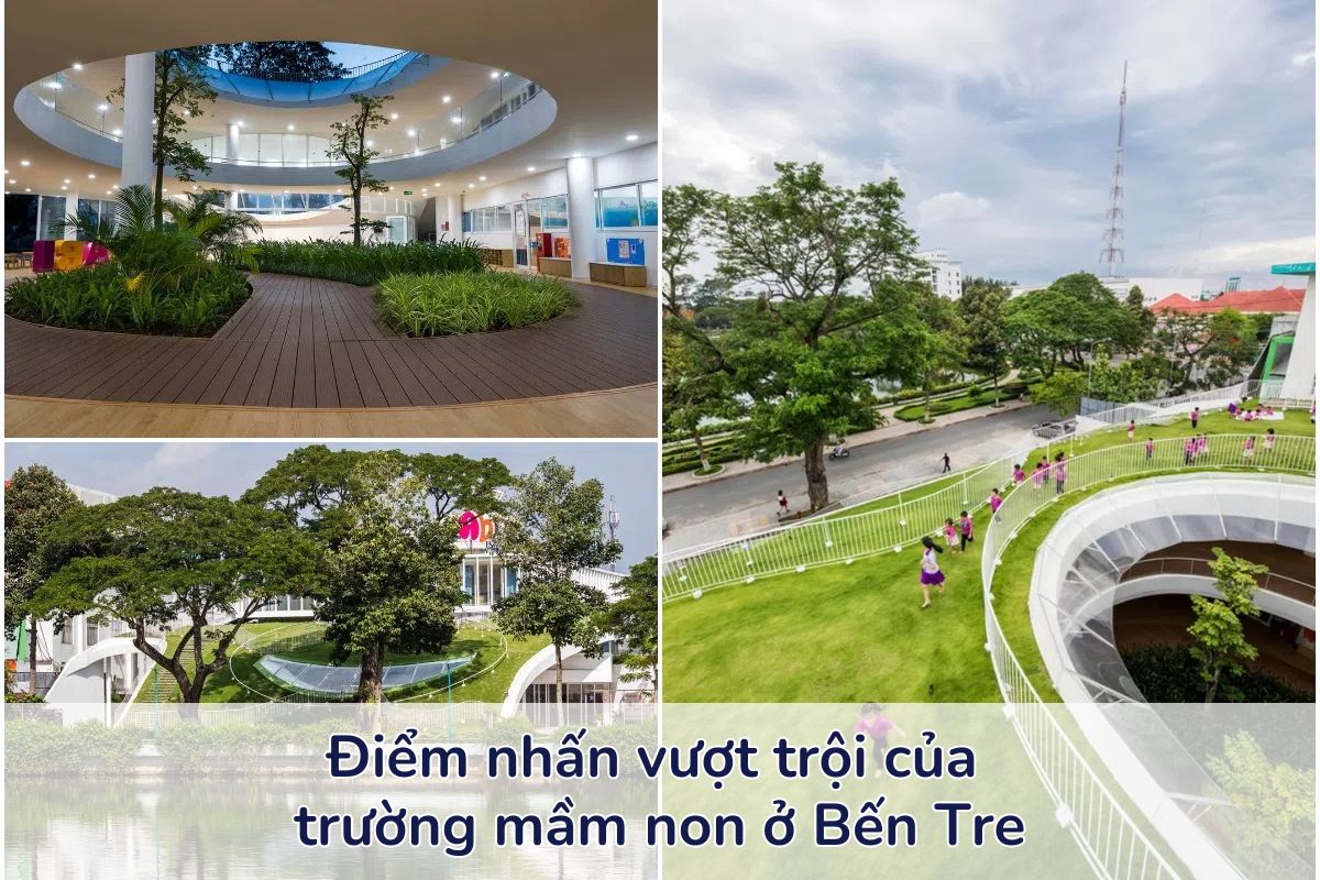 Trường mầm non ở Bến Tre với kiến trúc "độc nhất vô nhị"