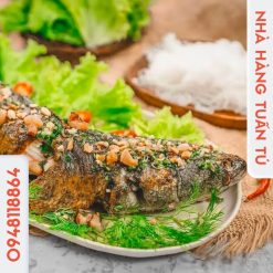 Cá quả quấn giấy bạc nướng