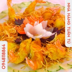 Tôm sú chiên hoàng bào (giá theo thị trường)