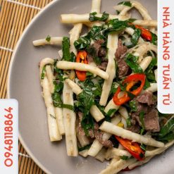 Bò xào măng trúc đầm Vân Long Ninh Bình