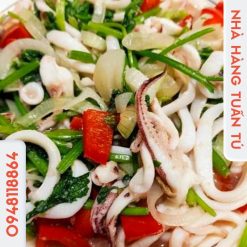 Mực xào cần tỏi