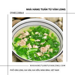 Canh cải nấu thịt băm đầm Vân Long Ninh Bình