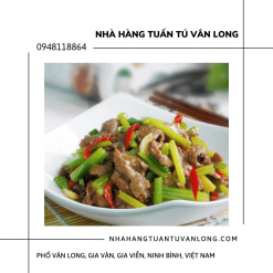 Bê xào cần tây đầm Vân Long Ninh Bình