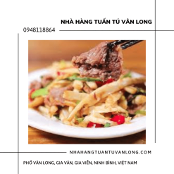 Bê xào măng trúc đầm Vân Long Ninh Bình