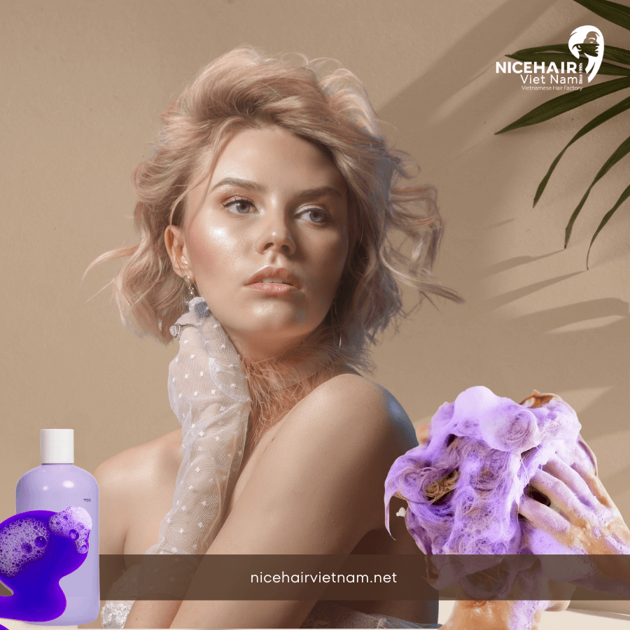 Reviving cool tones with purple shampoo