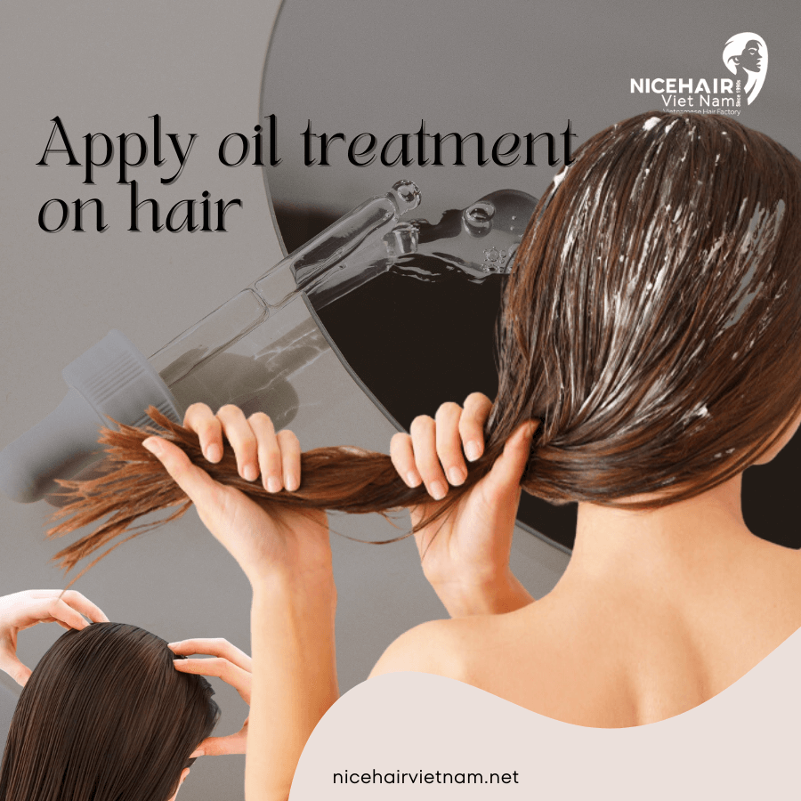 Step-by-step: applying oil treatment on hair