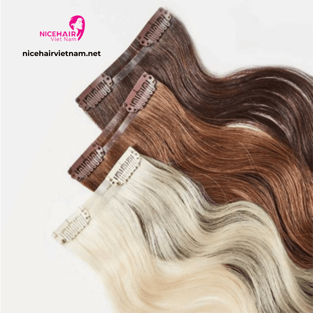 Virgin clip-in hair extensions