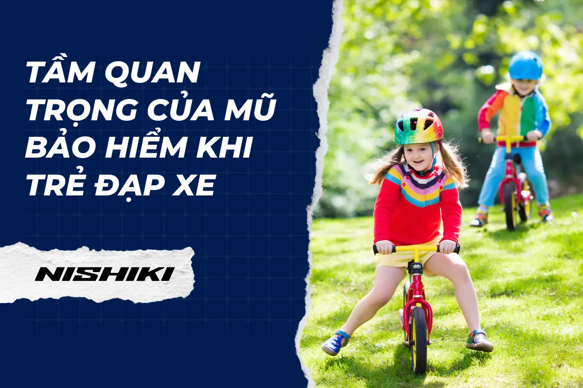 Tầm quan trọng của mũ bảo hiểm khi trẻ sử dụng xe đạp trẻ em