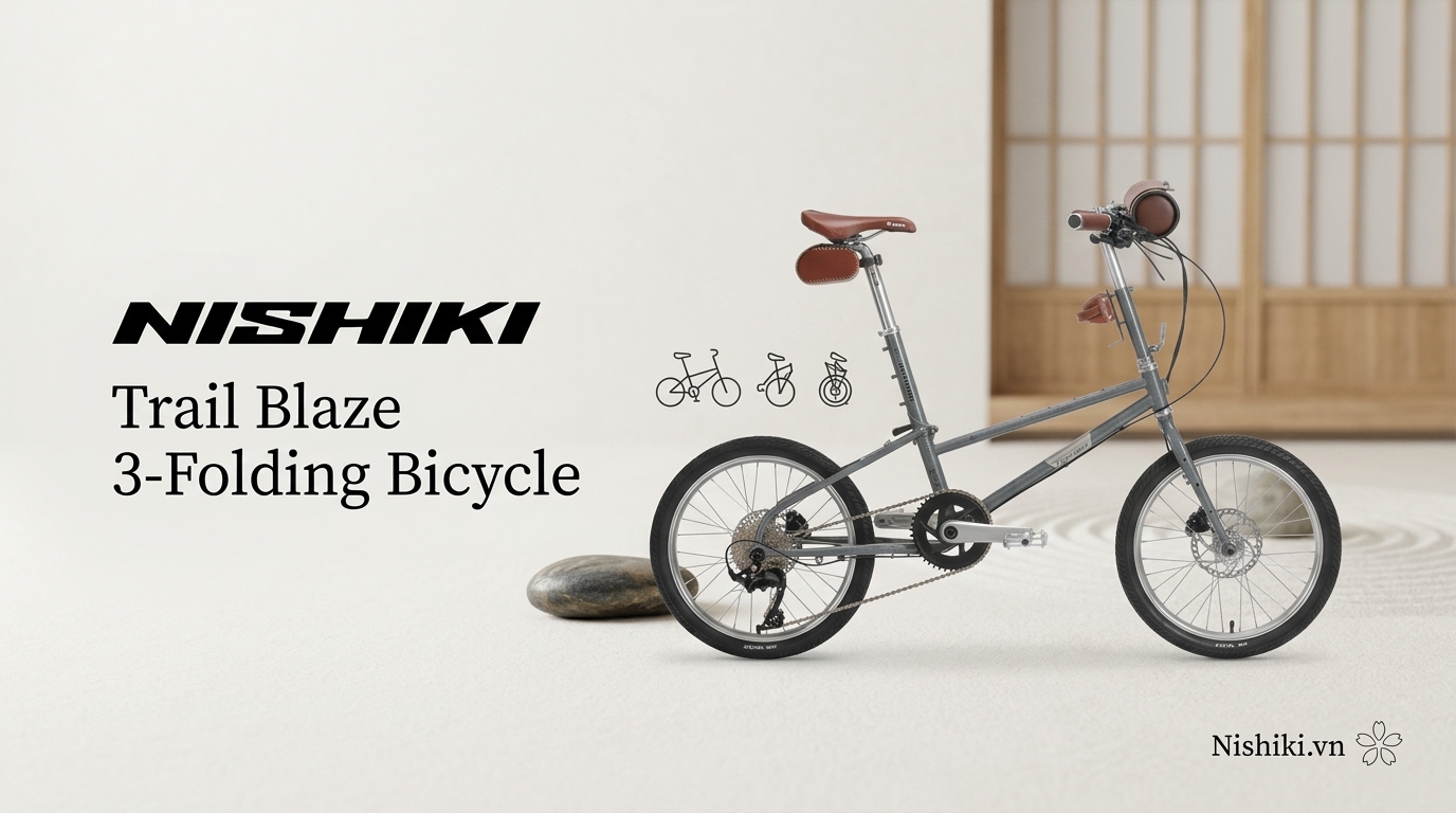 Giải Phẫu Kỹ Thuật Xe Đạp Gấp 3 Trail Blaze: Đỉnh Cao Cơ Khí Đô Thị Từ Nishiki