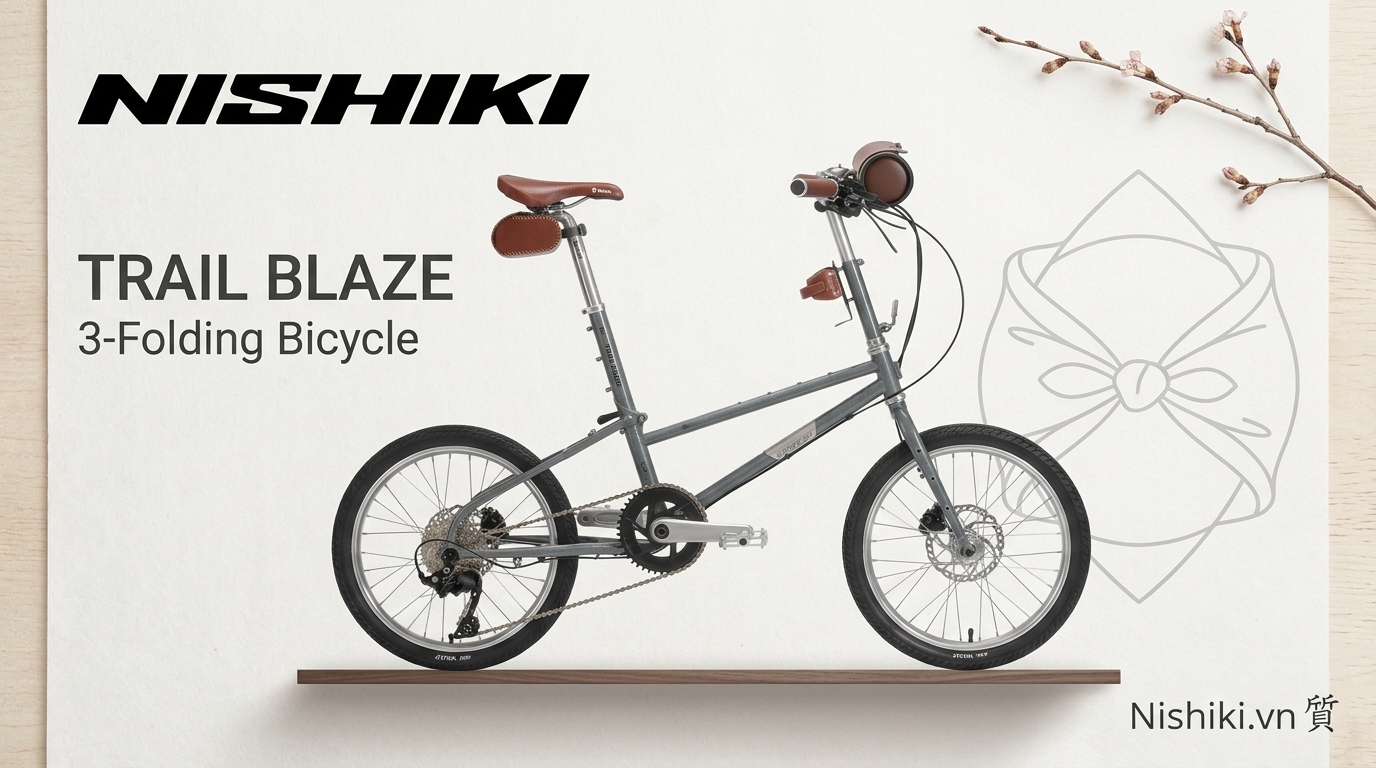Giải Phẫu Kỹ Thuật Xe Đạp Gấp 3 Trail Blaze: Đỉnh Cao Cơ Khí Đô Thị Từ Nishiki