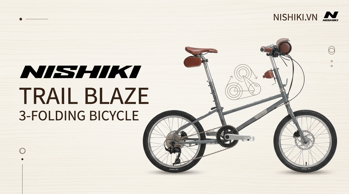 Giải Phẫu Kỹ Thuật Xe Đạp Gấp 3 Trail Blaze: Đỉnh Cao Cơ Khí Đô Thị Từ Nishiki