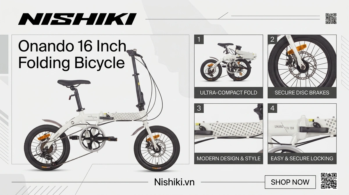 Đánh Giá Chi Tiết Xe Đạp Gấp Onando 16 Inch: Tuyệt Tác Giao Thông Đô Thị Từ Xe Đạp Nghĩa Hải