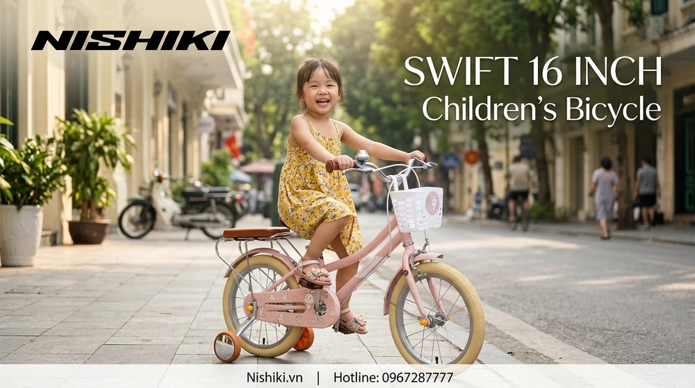 Xe Đạp Trẻ Em Nhật Bản SWIFT 16 Inch: Món Quà Tuổi Thơ Hoàn Hảo Cho Bé Gái