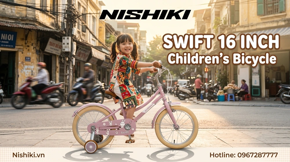 Xe Đạp Trẻ Em Nhật Bản SWIFT 16 Inch: Món Quà Tuổi Thơ Hoàn Hảo Cho Bé Gái