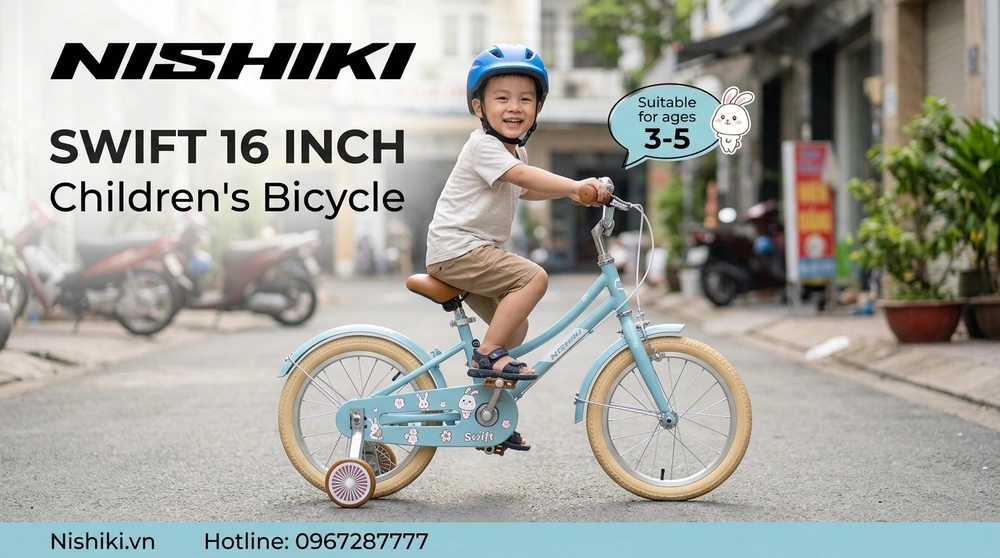 Xe Đạp Trẻ Em Nhật Bản SWIFT 16 Inch: Món Quà Tuổi Thơ Hoàn Hảo Cho Bé Gái
