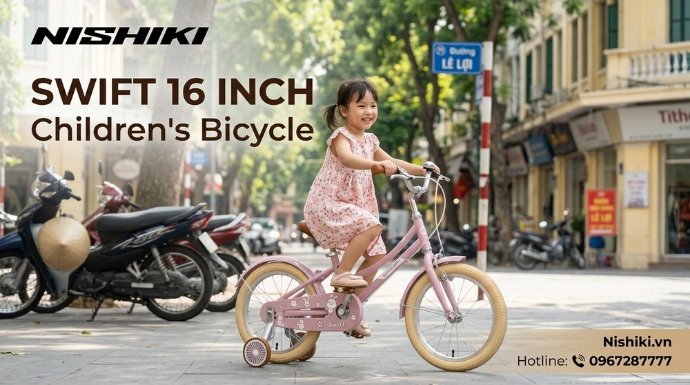 Xe Đạp Trẻ Em Nhật Bản SWIFT 16 Inch: Món Quà Tuổi Thơ Hoàn Hảo Cho Bé Gái