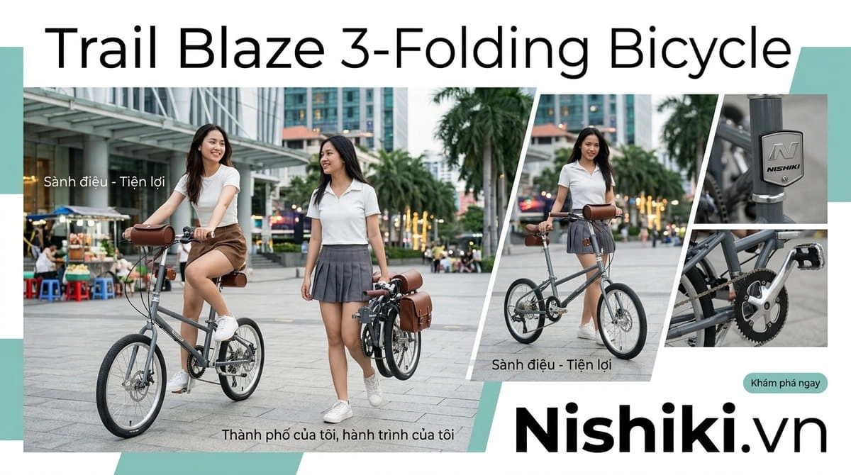 Xe Đạp Gấp Nhật Bản Nishiki 3 Trail Blaze