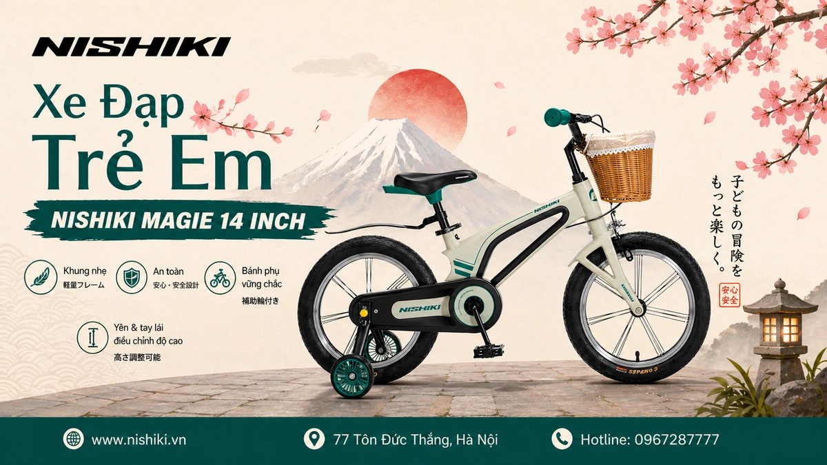 Xe Đạp Trẻ Em Nhật Bản NISHIKI MAGIE 14 INCH