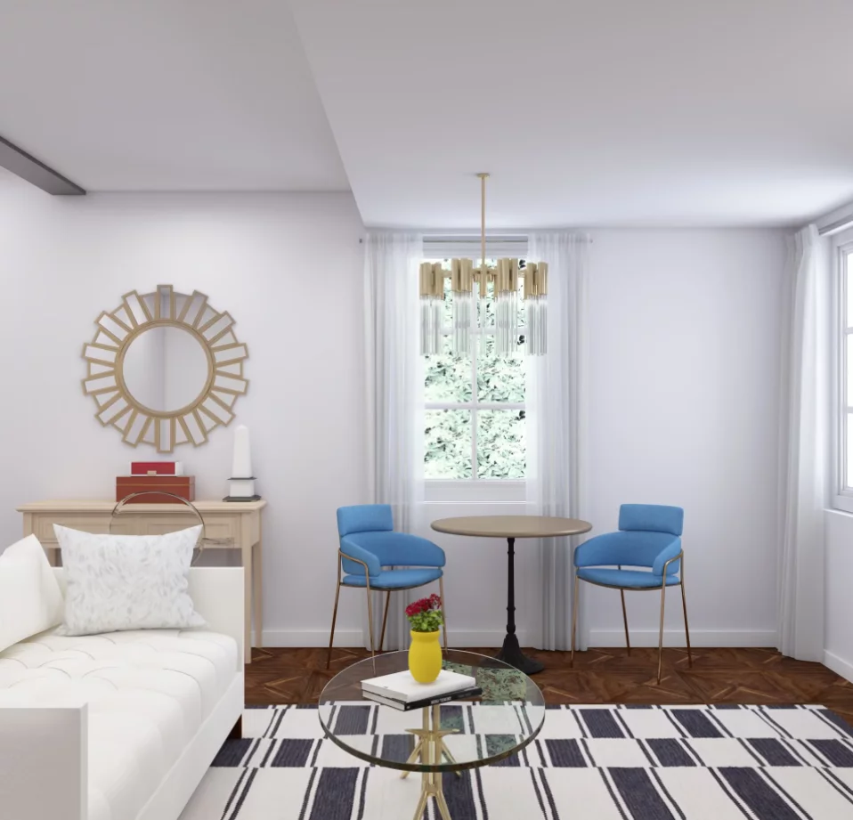 Tường và đồ nội thất màu trắng hoặc sáng là cách tuyệt vời để mở rộng các không gian tối hoặc nhỏ