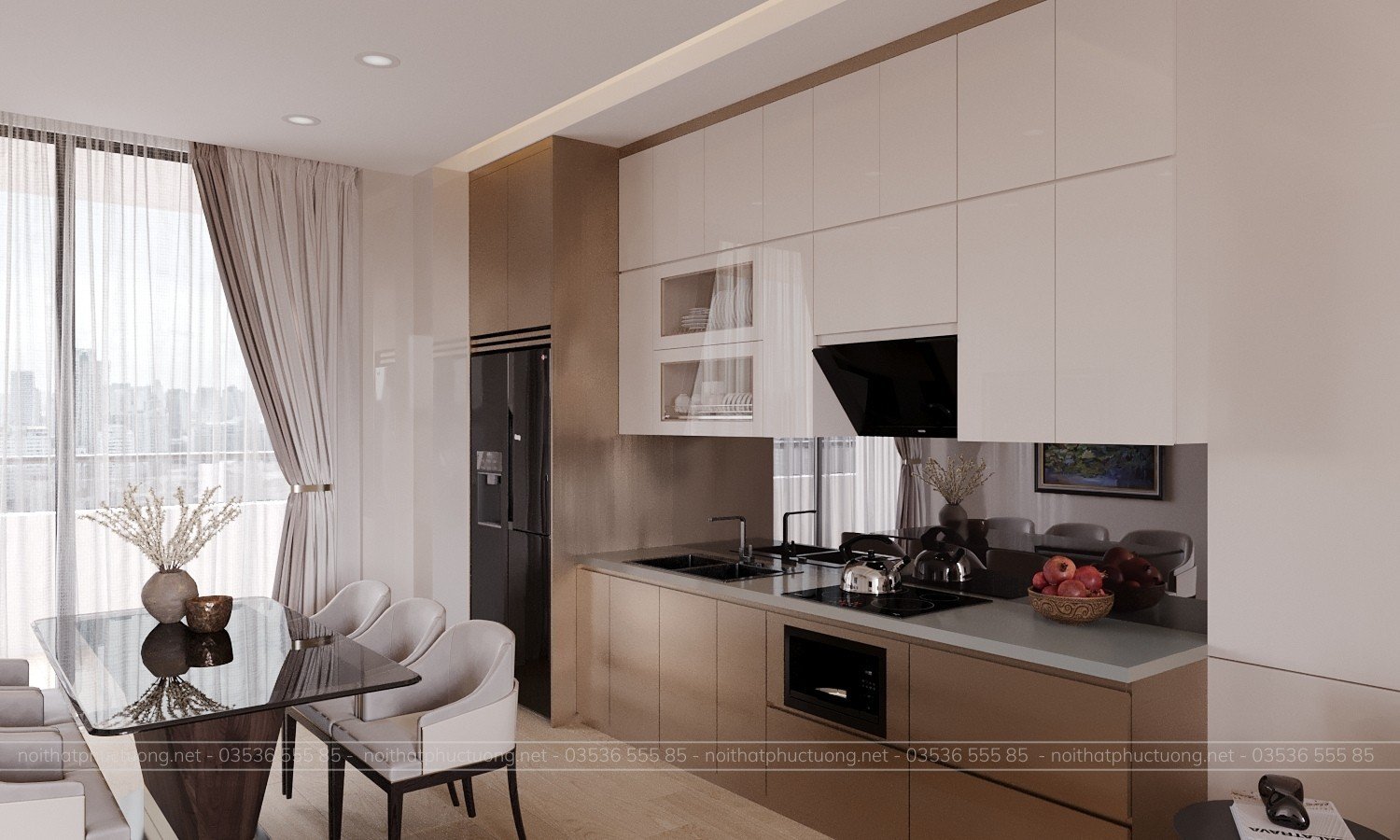 Thiết kế - Thi công CHCC Tràng An Complex: Phòng bếp + phòng ăn