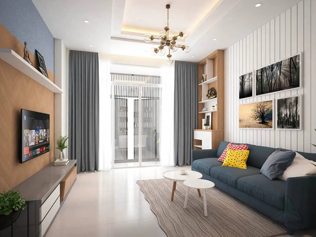 Tạo điểm nhấn cho phòng khách