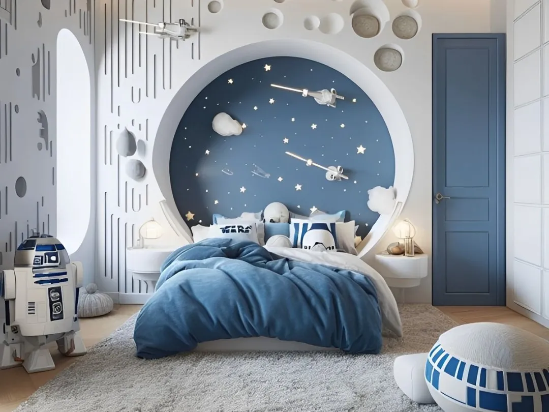 Phòng ngủ trẻ em với hình cánh cửa mở ra không gian mơ ước