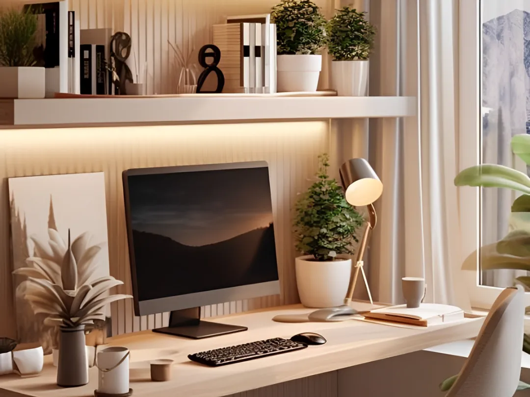 Thiết kế phòng đọc sách sang trọng với kệ tủ gỗ