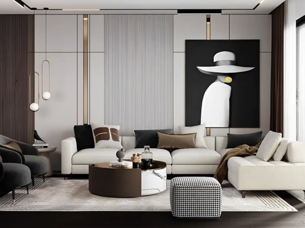 5 gợi ý thiết kế nội thất phòng khách tân cổ điển đẹp thu hút