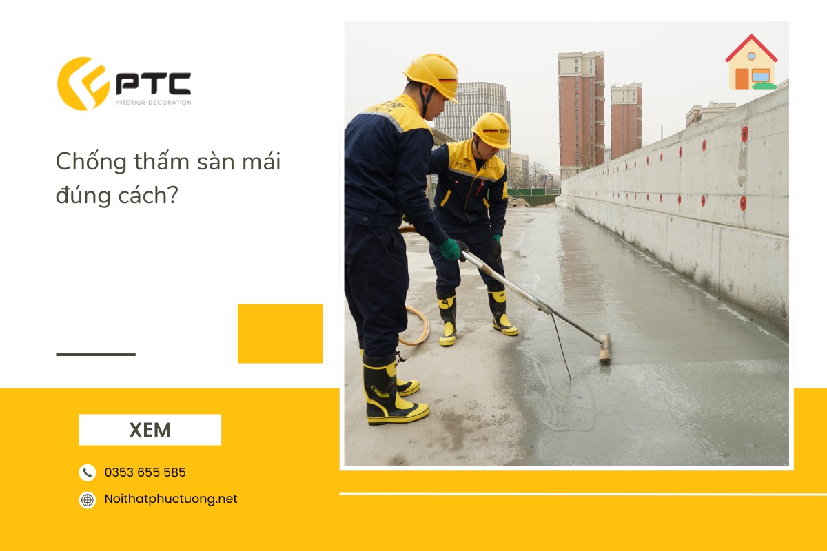 Chống thấm bề mặt sàn mái