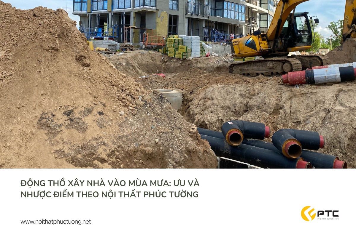 Các biện pháp xử lý khi động thổ xây nhà vào mùa mưa