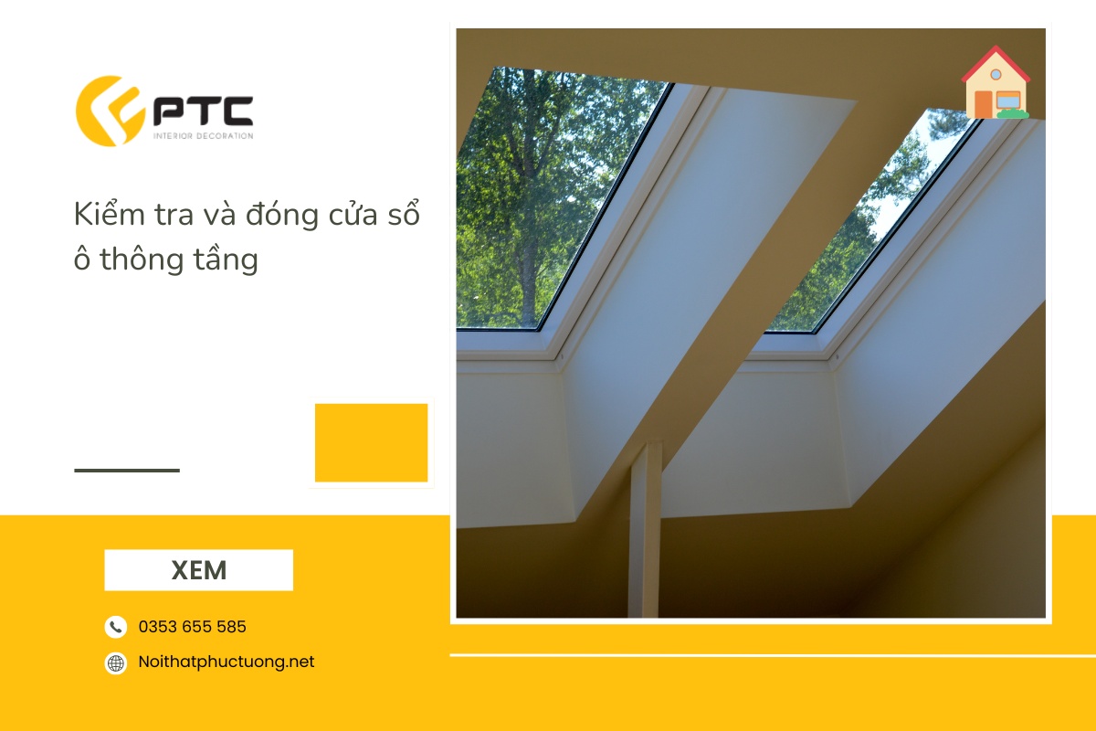 Kiểm tra và đóng cửa sổ ô thông tầng
