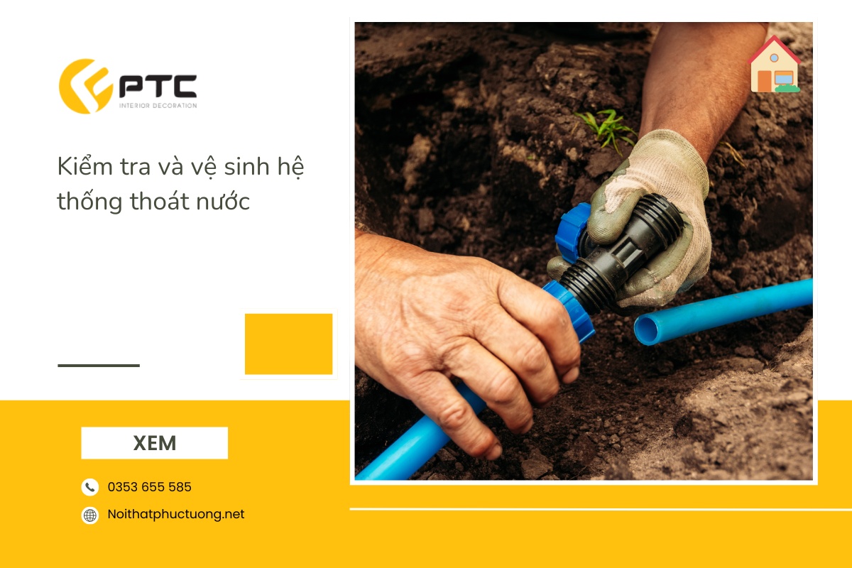 Kiểm tra và vệ sinh hệ thống thoát nước