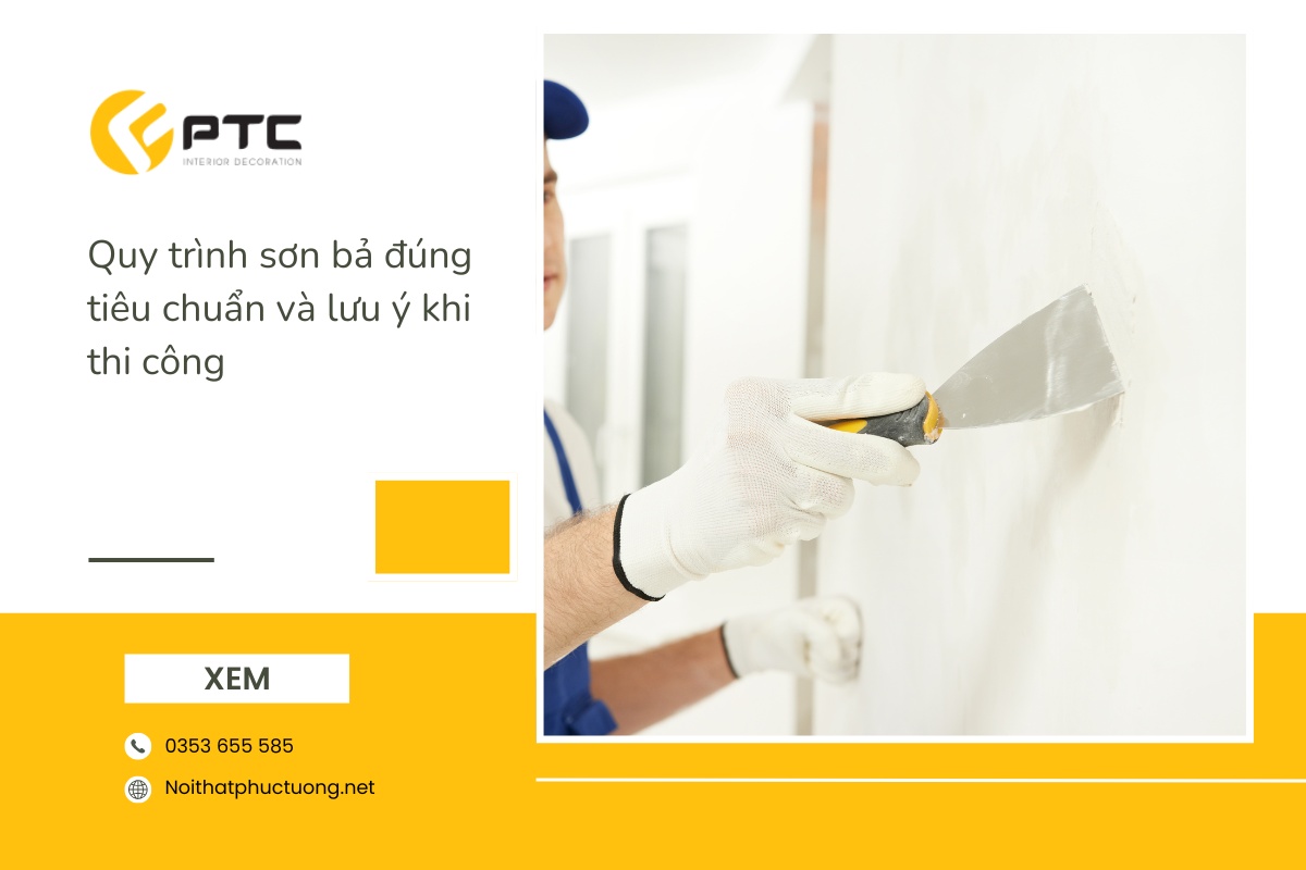 Tiêu chuẩn nghiệm thu thi công sơn bả matit
