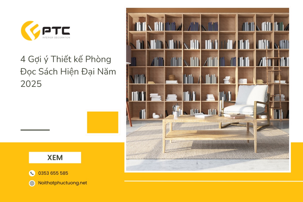 4 Gợi ý Thiết kế Phòng Đọc Sách Hiện Đại Năm 2025