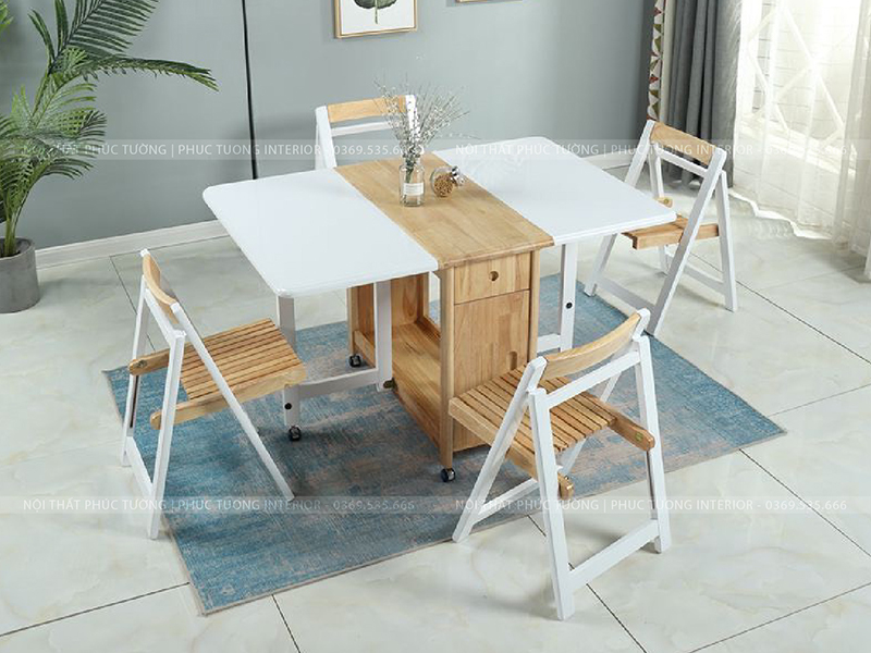 Bàn ghế ăn thông minh gấp gọn PTAS-01