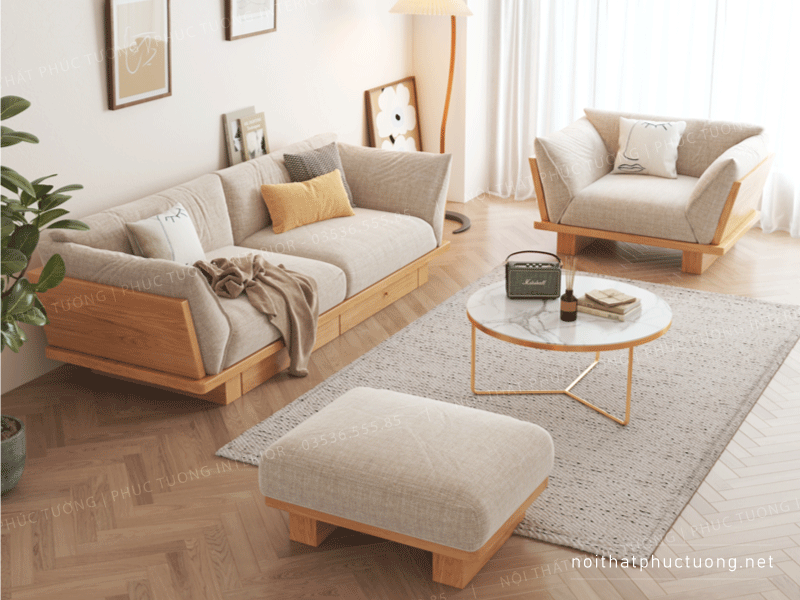 GHẾ SOFA GỖ KẾT HỢP ĐỆM (SFG-M03)