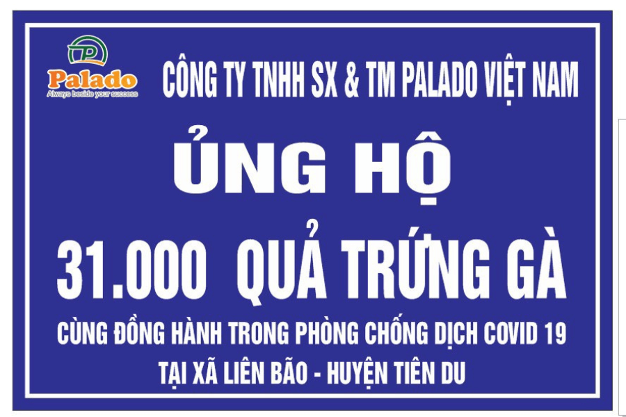 Công ty TNHH SX & TM PALADO Việt Nam cùng đồng hành trong phòng chống dịch Covid 19 tại Tiên Du (3)