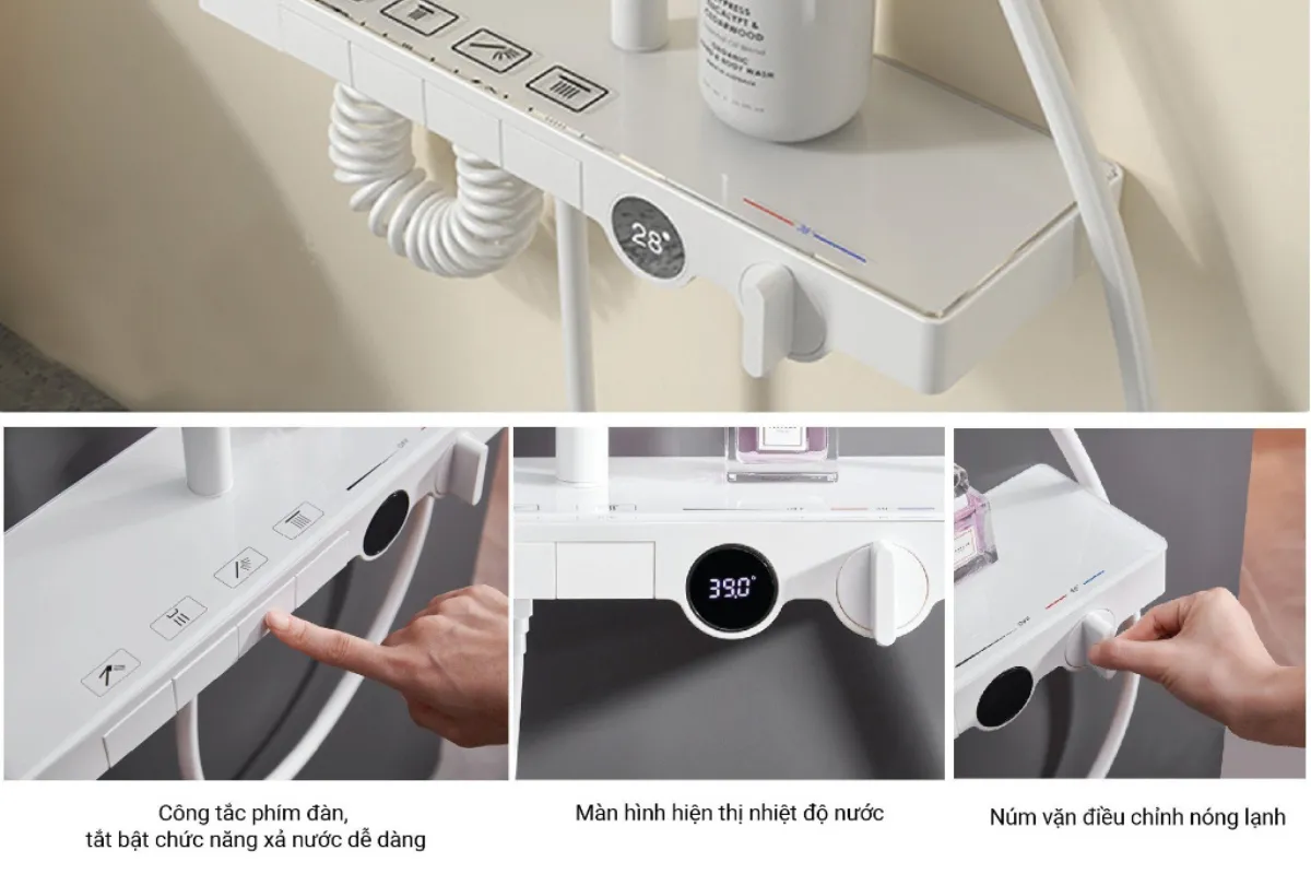 Sen cây Palado PLD901B (3) Đặc điểm nổi bật của Sen cây tắm đứng PALADO PLD901B