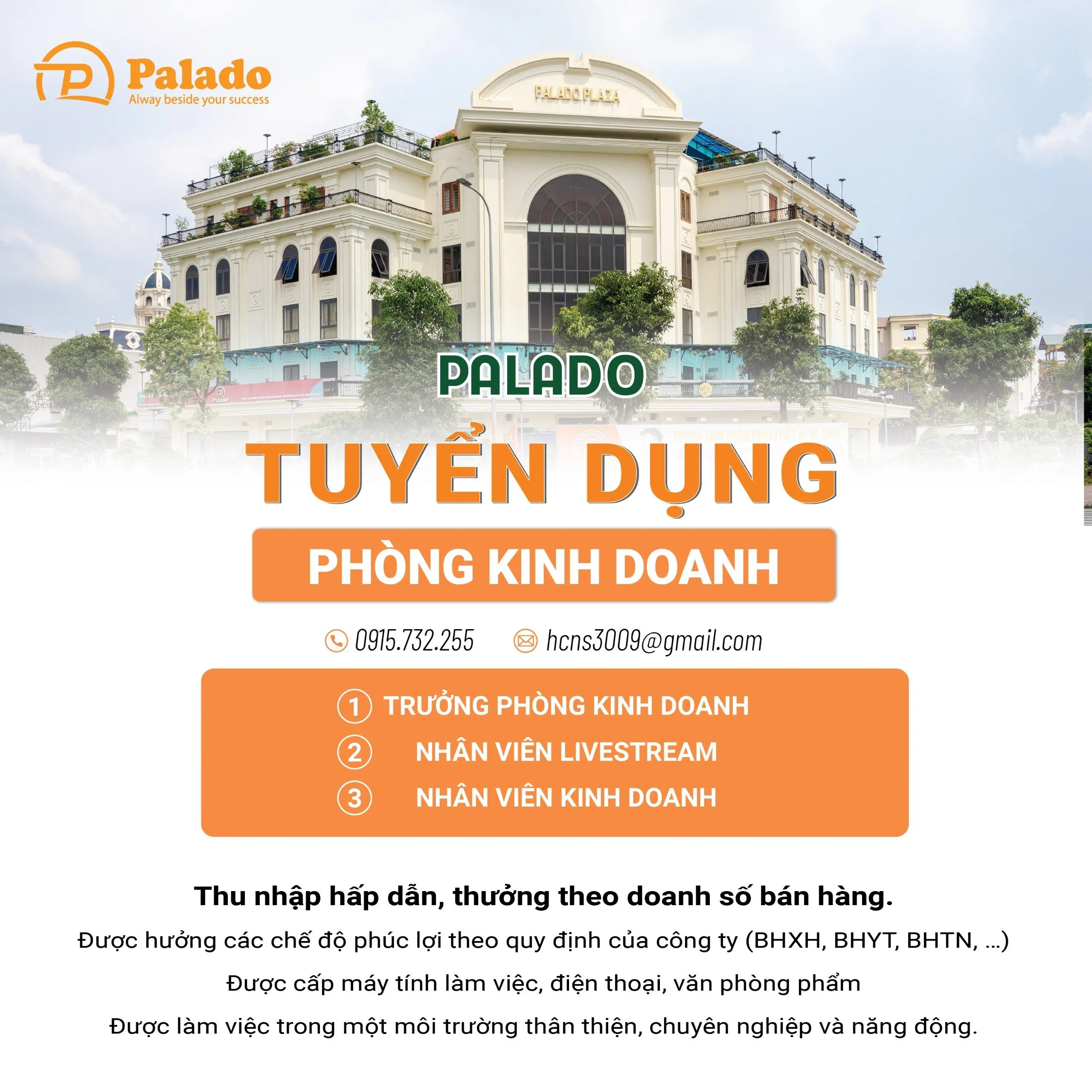 Palado Việt Nam: Tuyển dụng phòng Kinh doanh