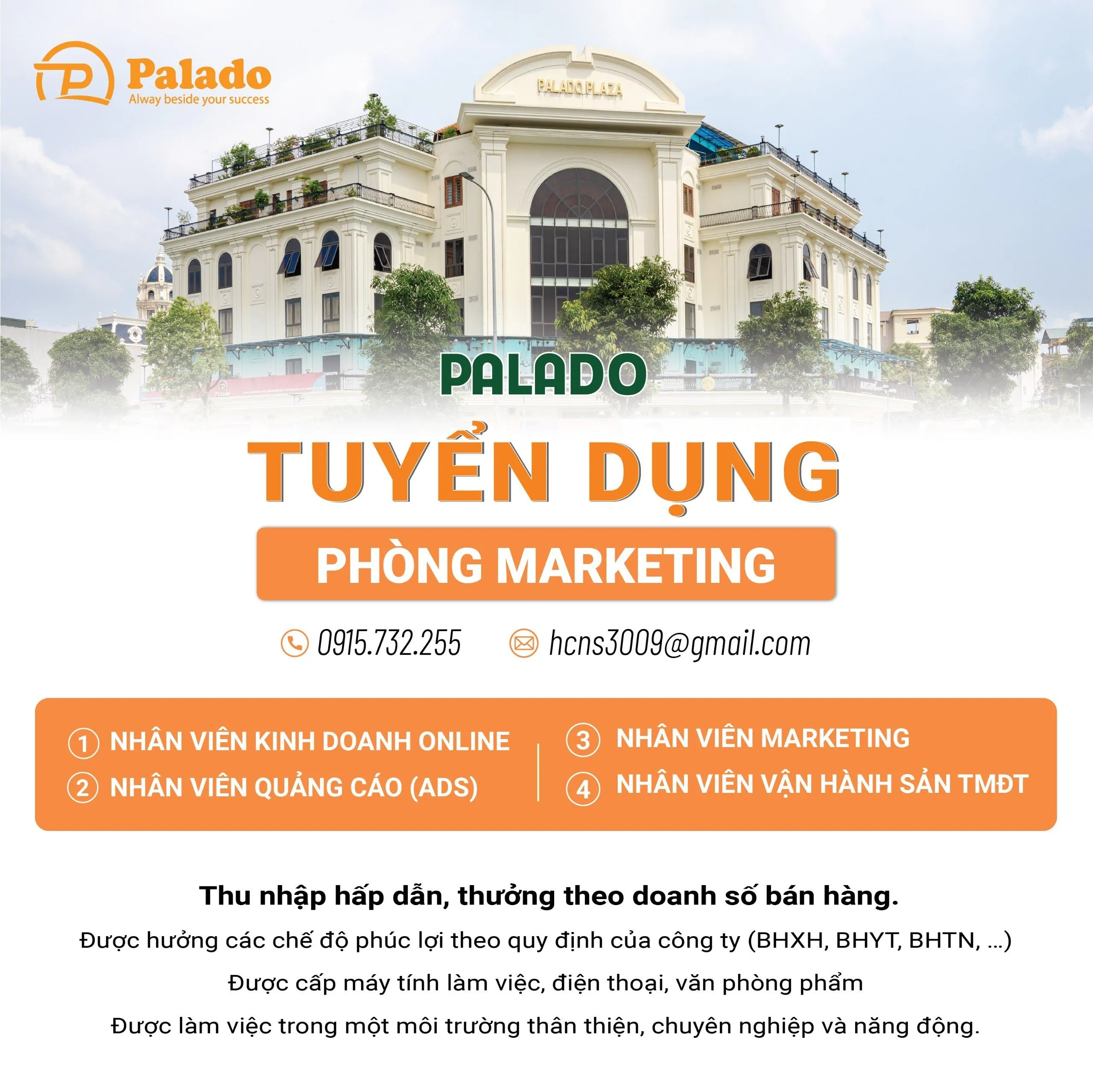 Palado Việt Nam: Tuyển dụng phòng Marketing