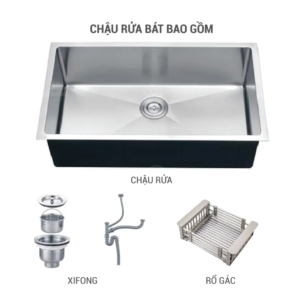 Thiết kế kiểu vuông và góc bo tròn của bộ chậu rửa bát Palado PLD655C không chỉ là một vẻ ngoại hình đẹp mắt