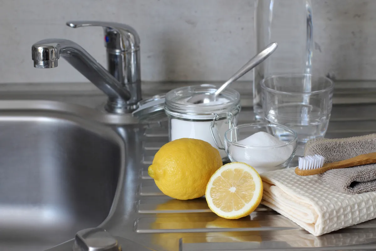 Vệ sinh vòi chậu rửa thế nào cho hiệu quả và nhanh chóng (5) Sử dụng chanh và baking soda