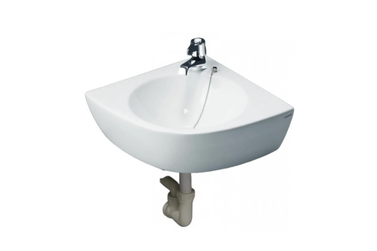 chậu rửa mặt góc là gì (4) (1) Chậu rửa Lavabo Caesar L2014 góc treo tường